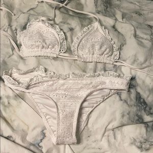 White lace bikini set